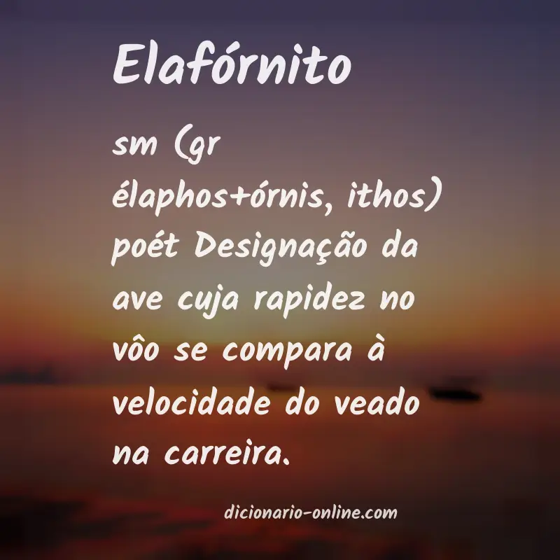 Significado de elafórnito