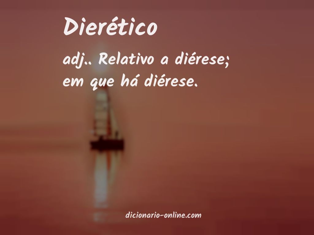 Significado de dierético