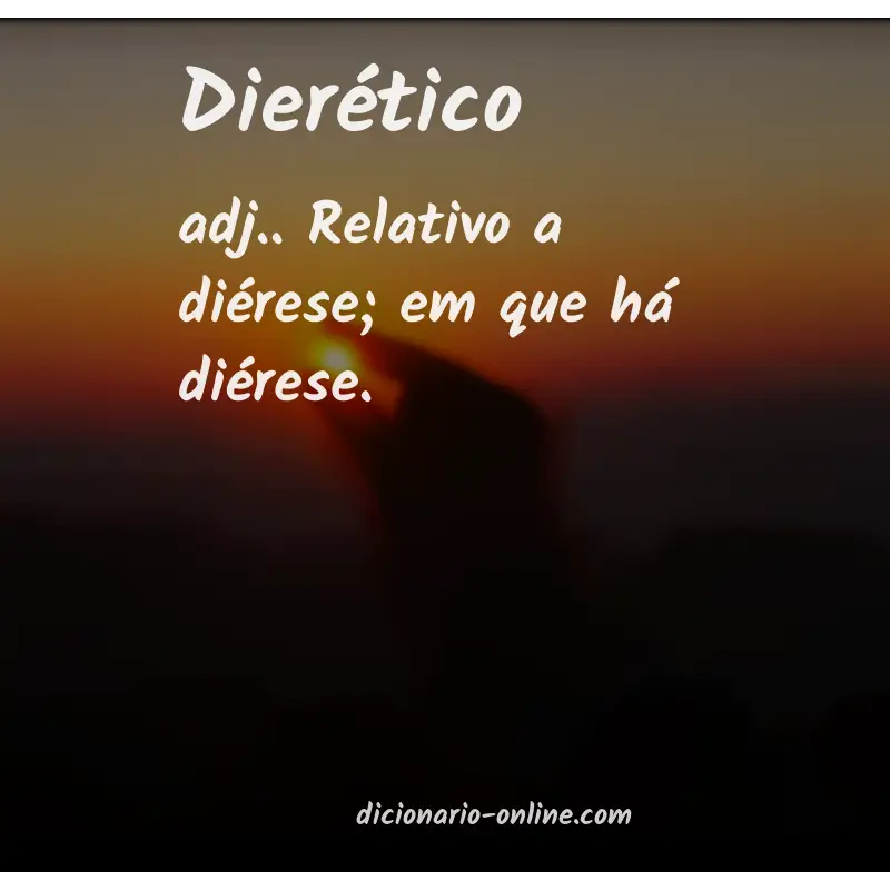 Significado de dierético