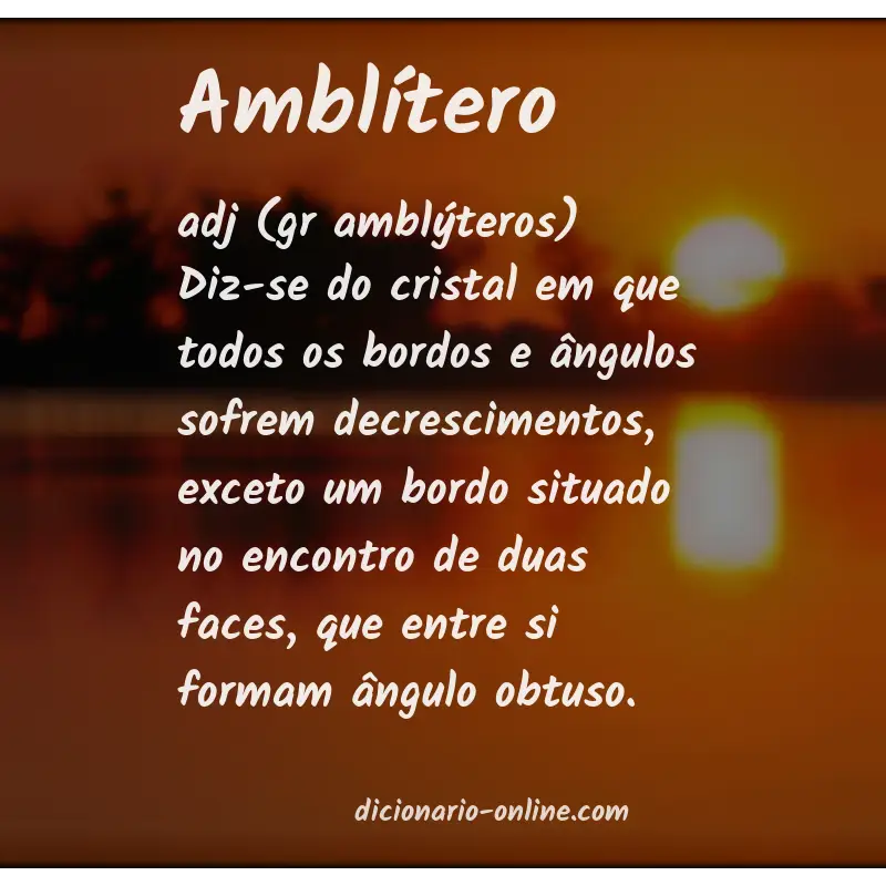 Significado de amblítero