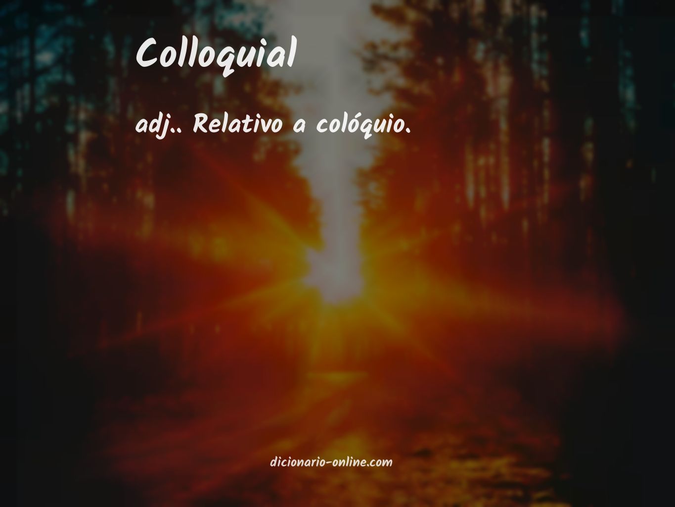 Significado de colloquial