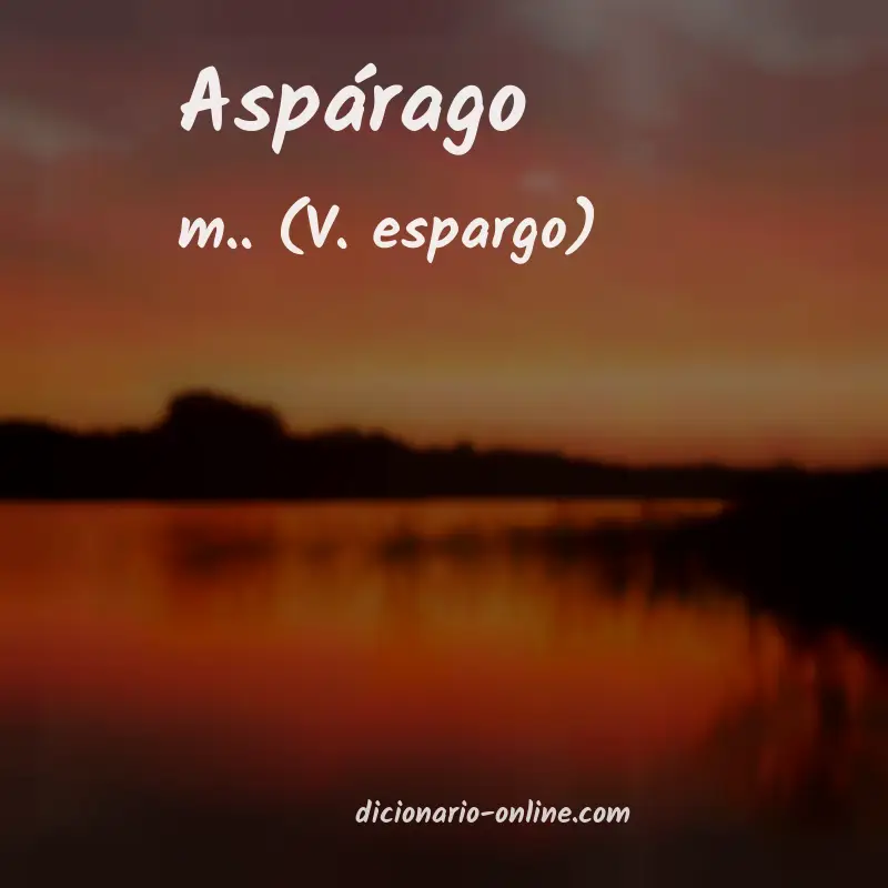 Significado de aspárago