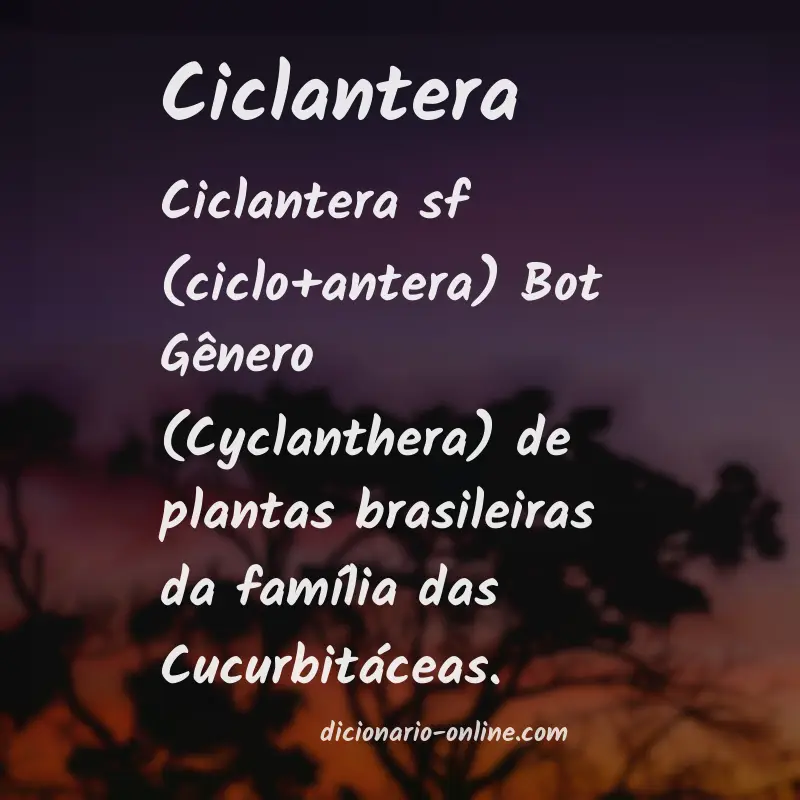 Significado de ciclantera