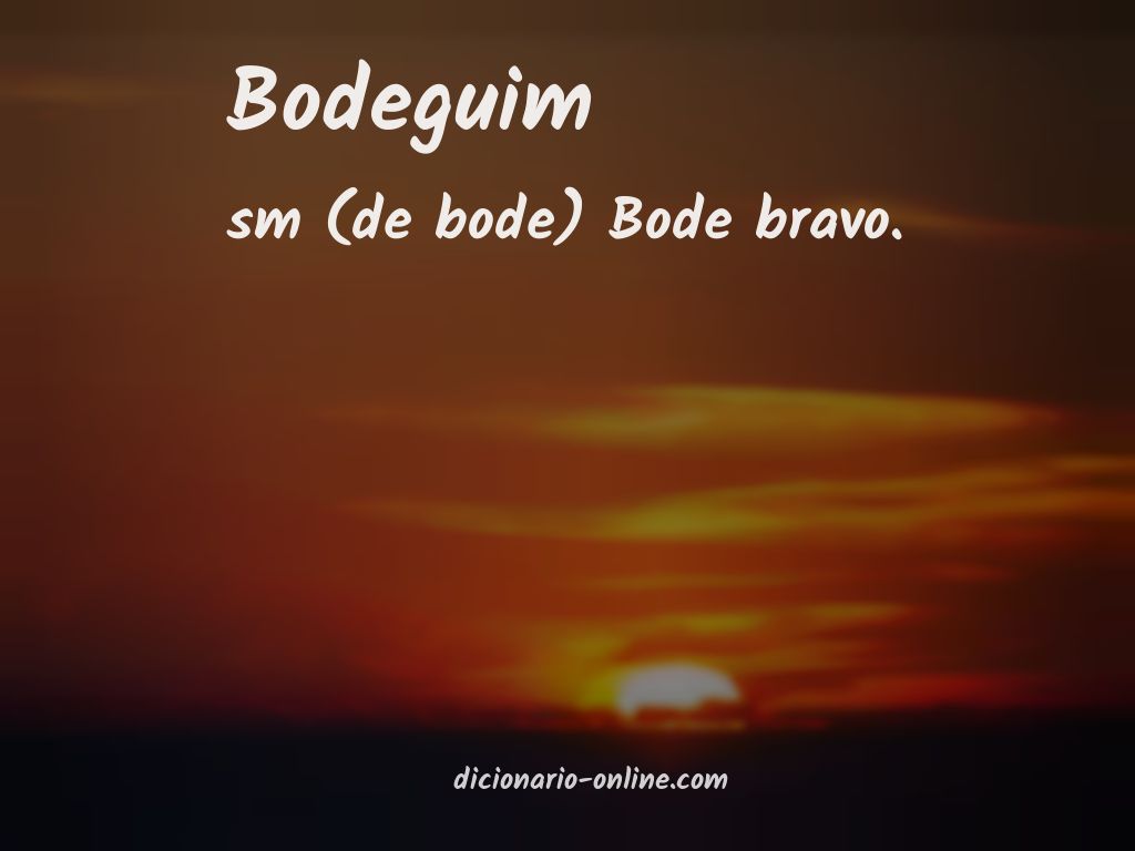 Significado de bodeguim