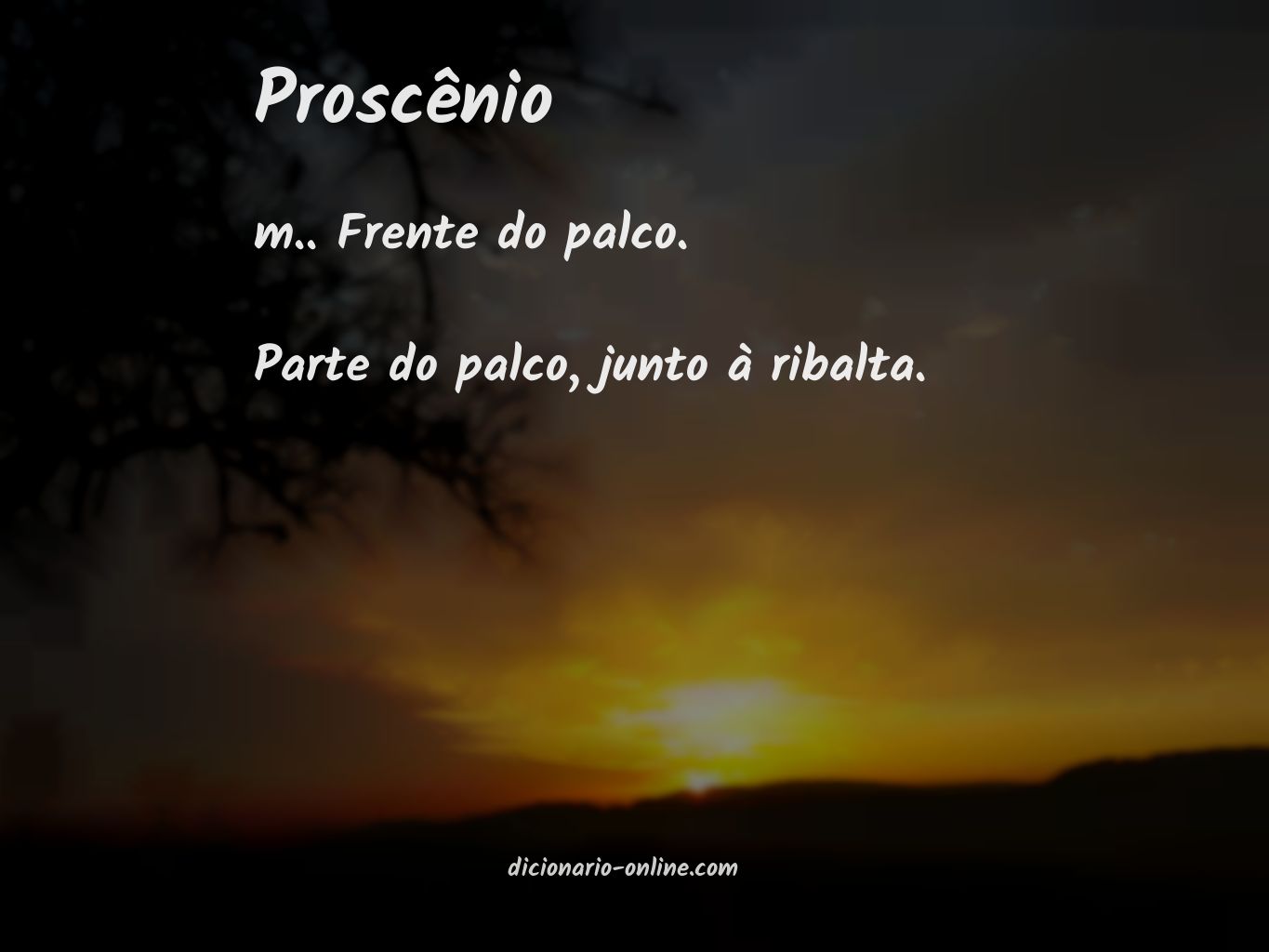 Significado de proscênio