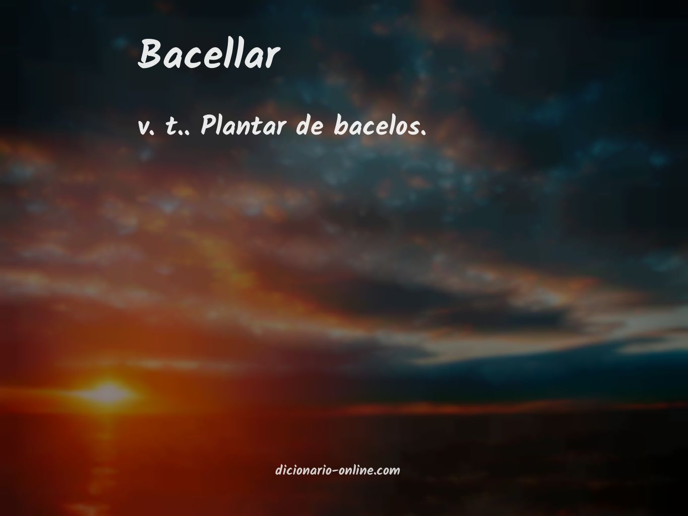 Significado de bacellar