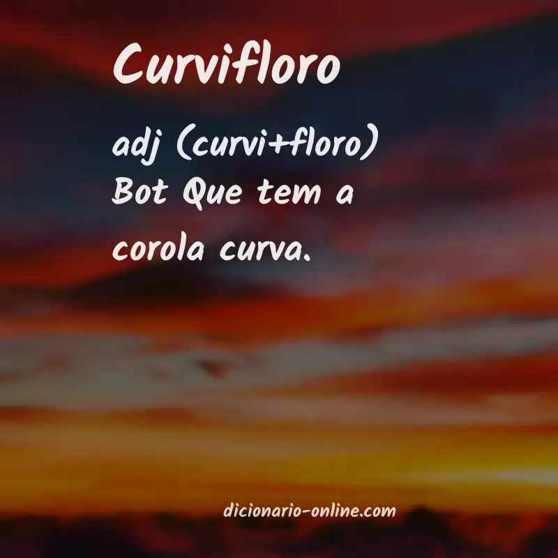 Significado de curvifloro