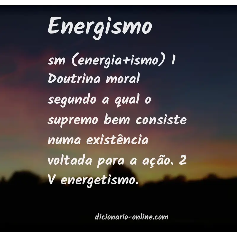 Significado de energismo