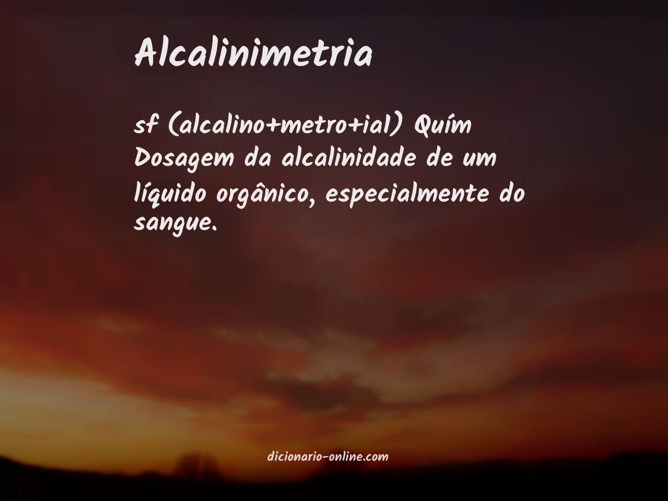 Significado de alcalinimetria