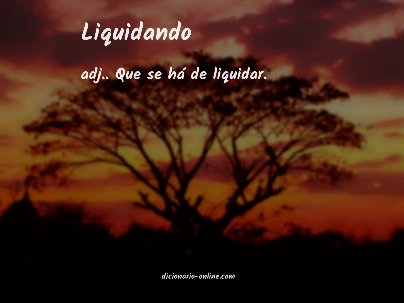 Significado de liquidando