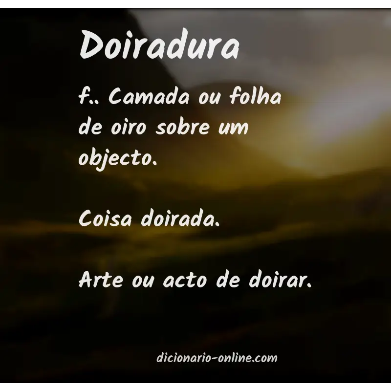 Significado de doiradura