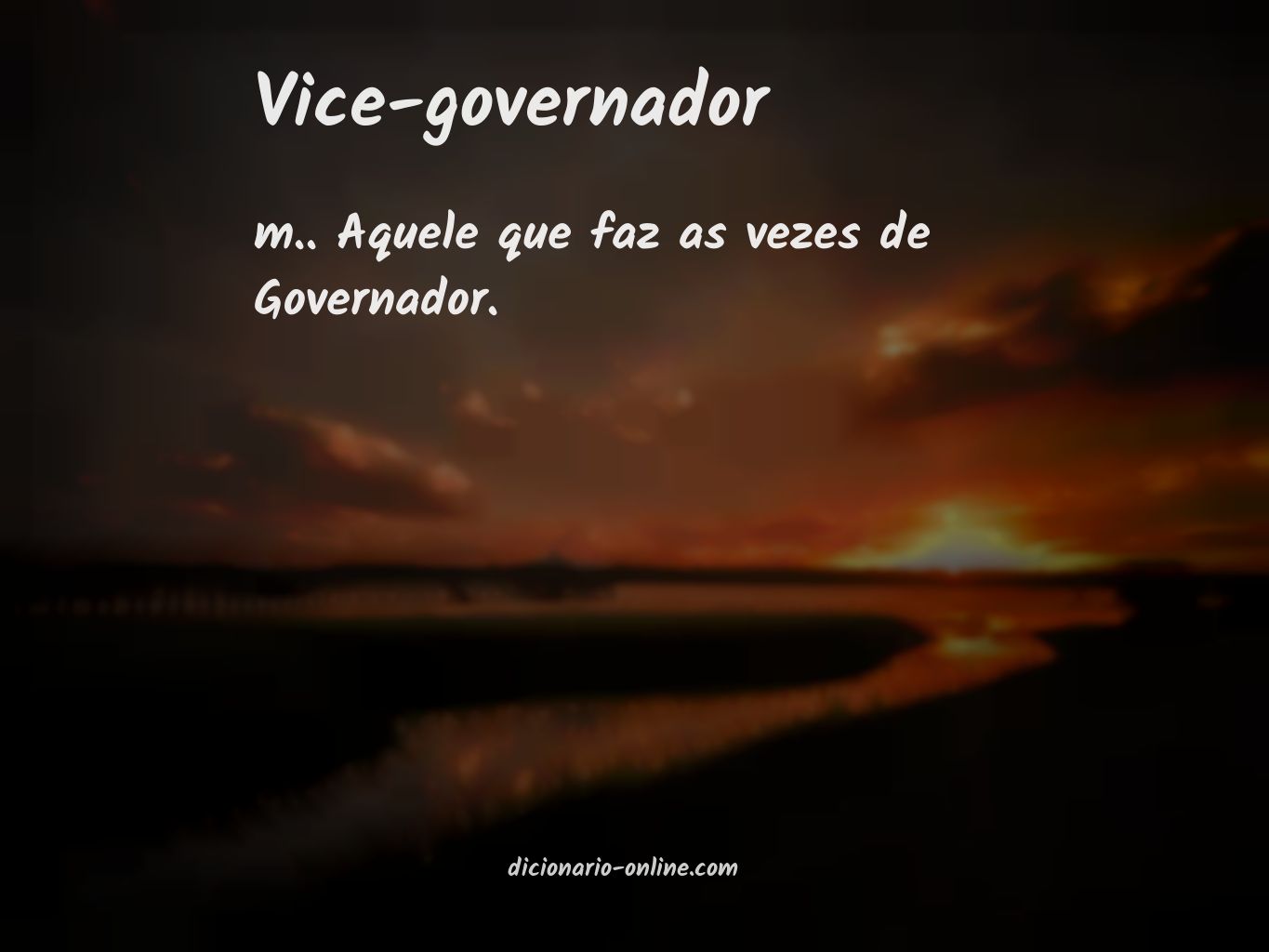 Significado de vice-governador