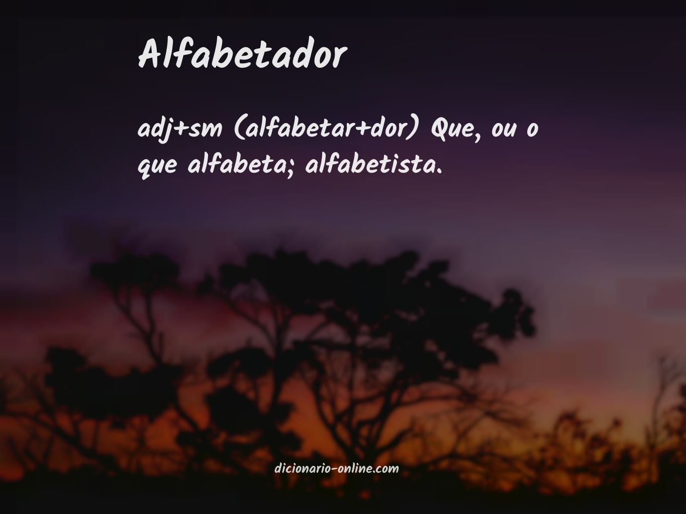 Significado de alfabetador