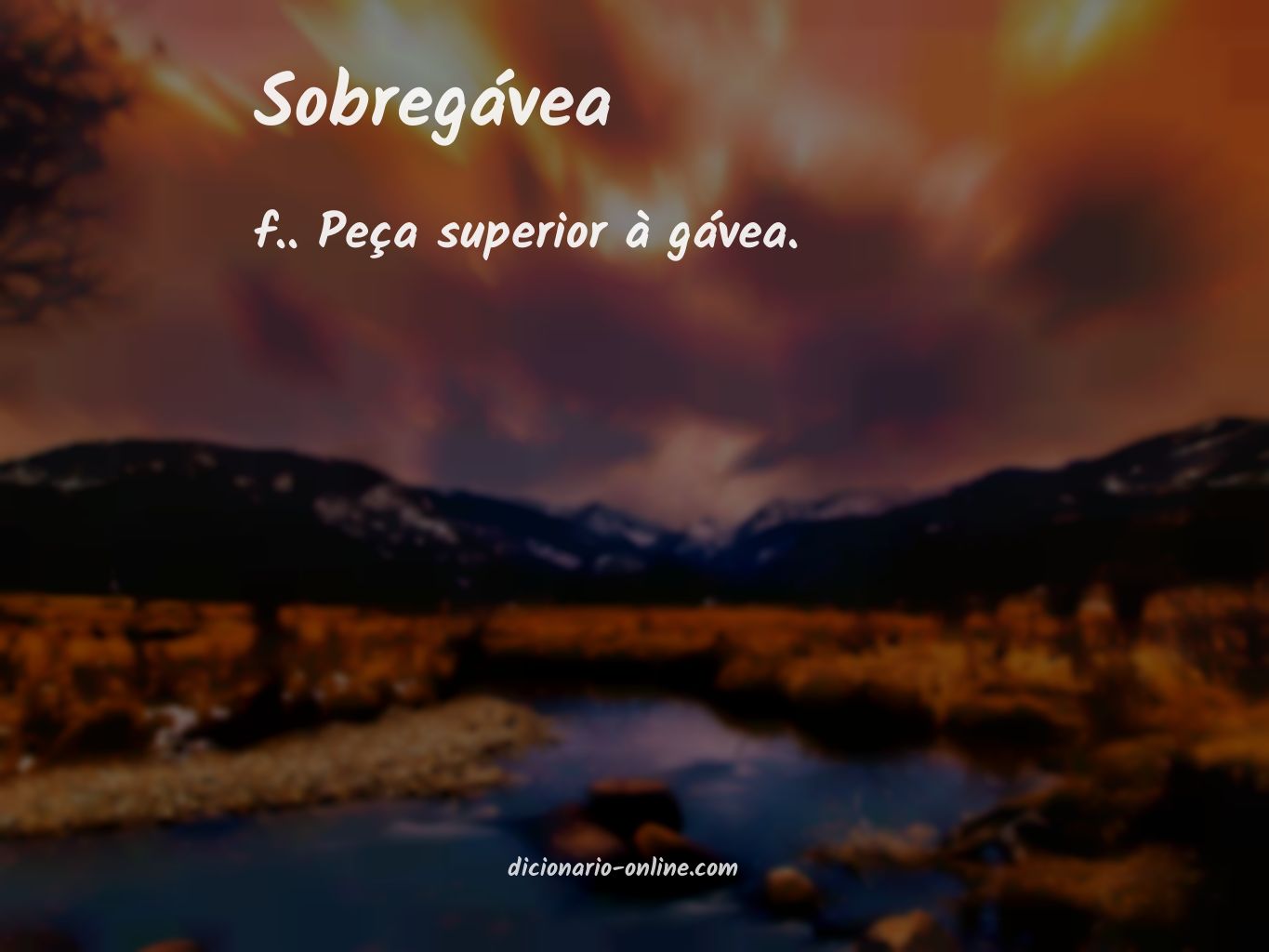 Significado de sobregávea