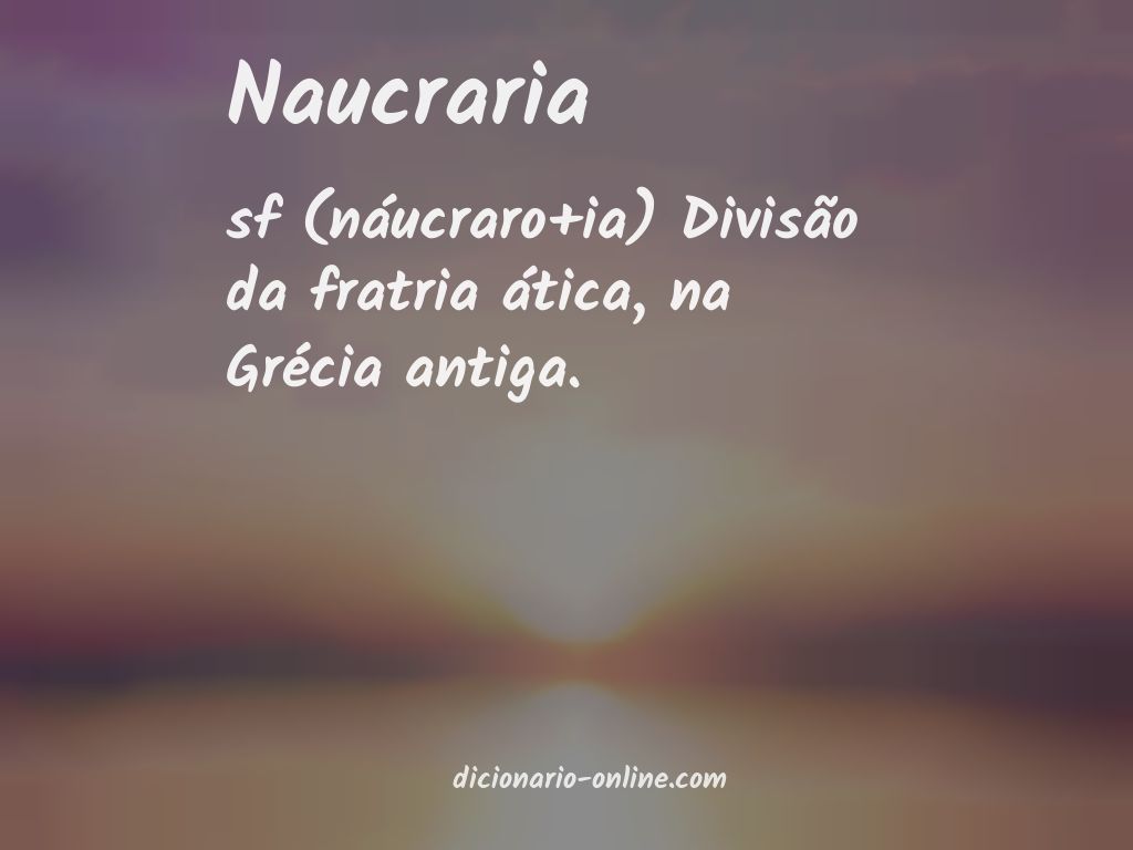 Significado de naucraria