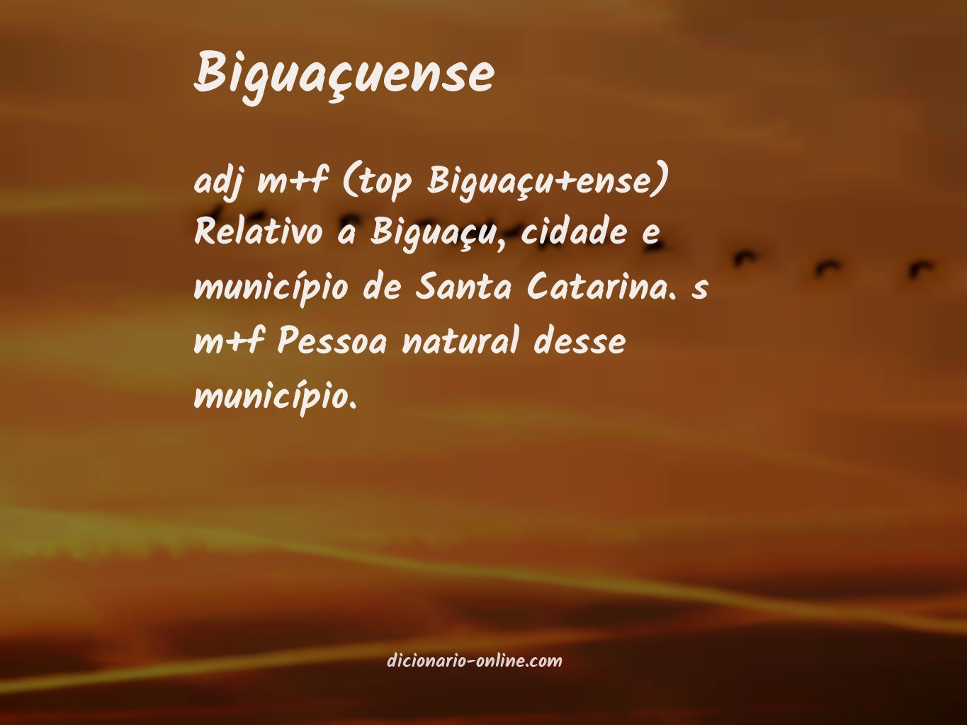 Significado de biguaçuense