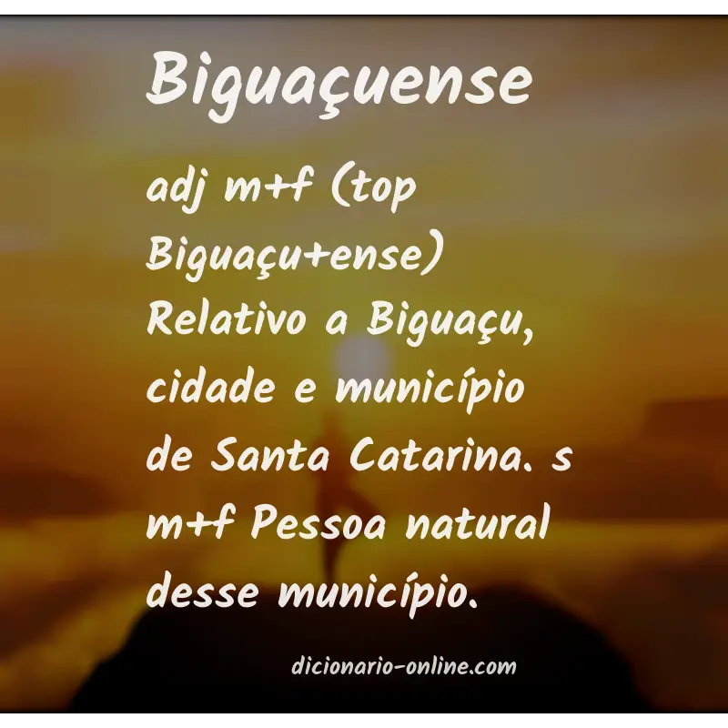 Significado de biguaçuense