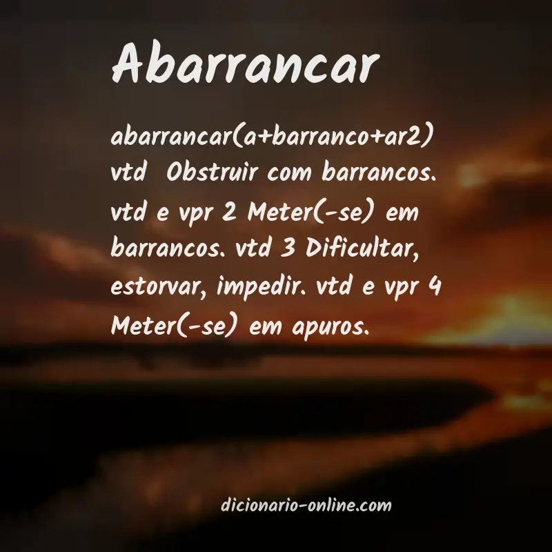 Significado de abarrancar
