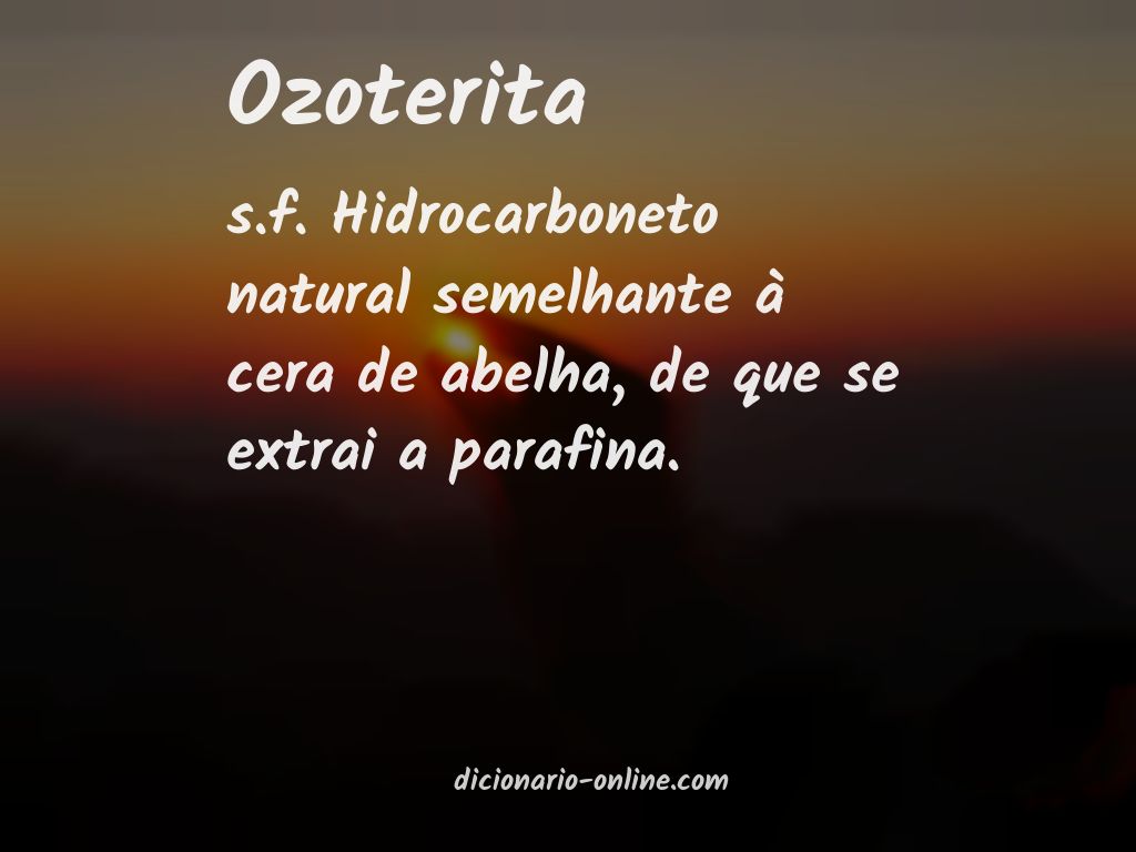 Significado de ozoterita