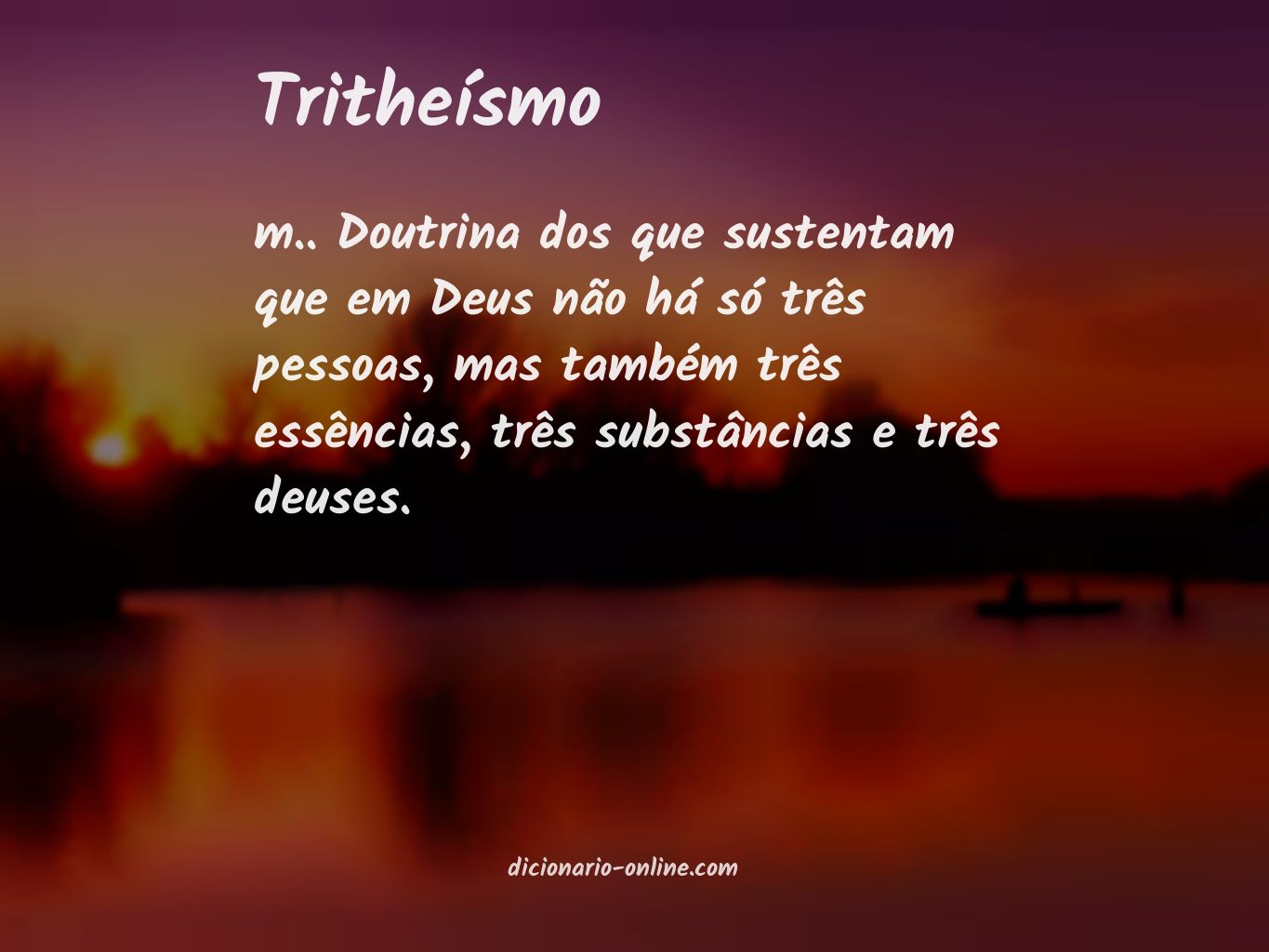 Significado de tritheísmo