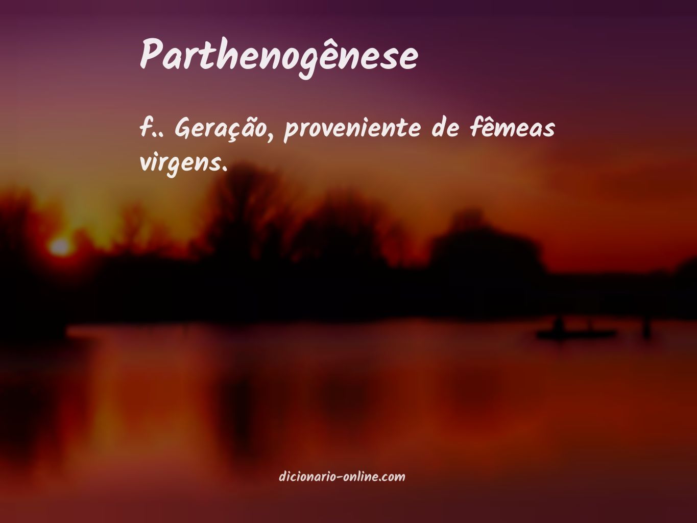 Significado de parthenogênese