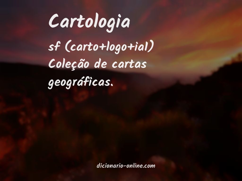 Significado de cartologia