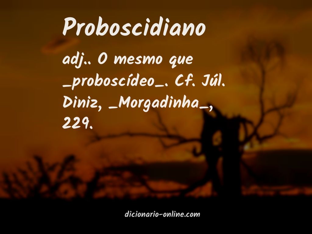 Significado de proboscidiano