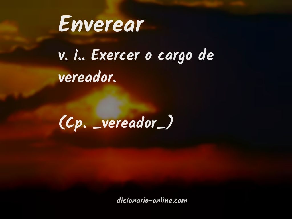 Significado de enverear