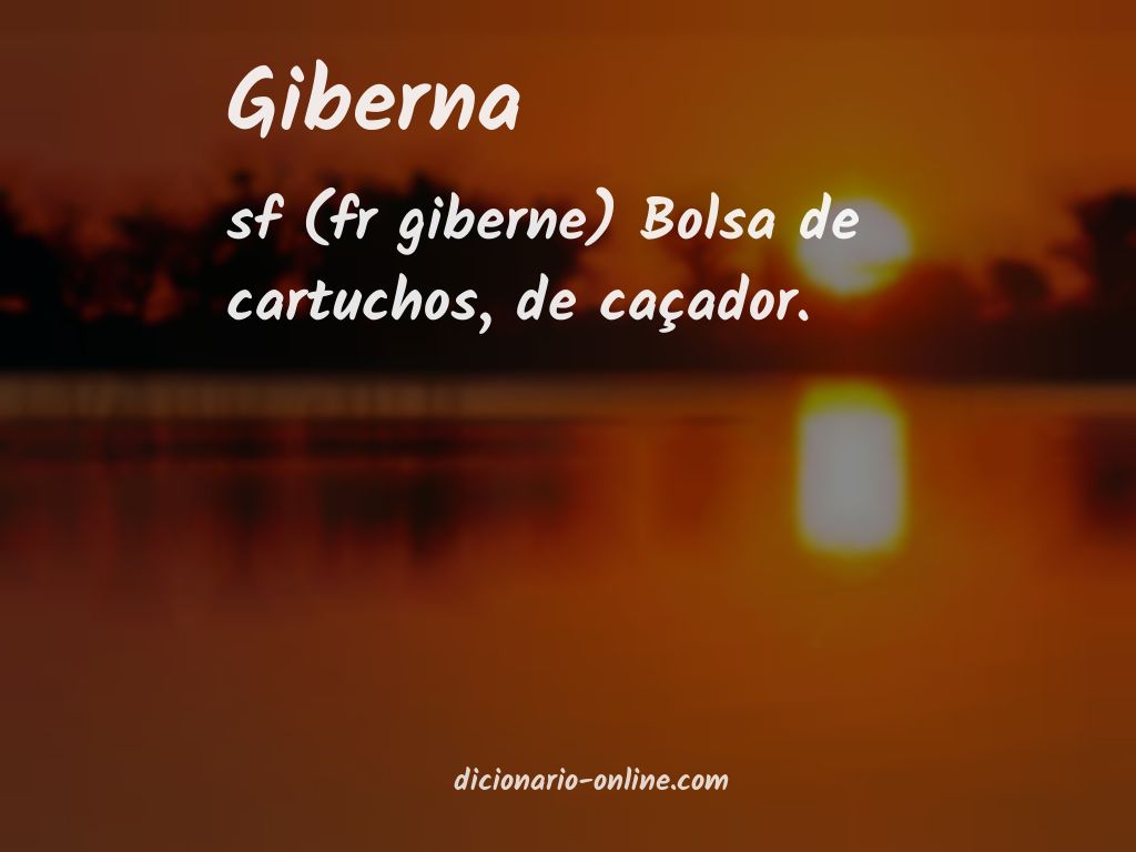 Significado de giberna