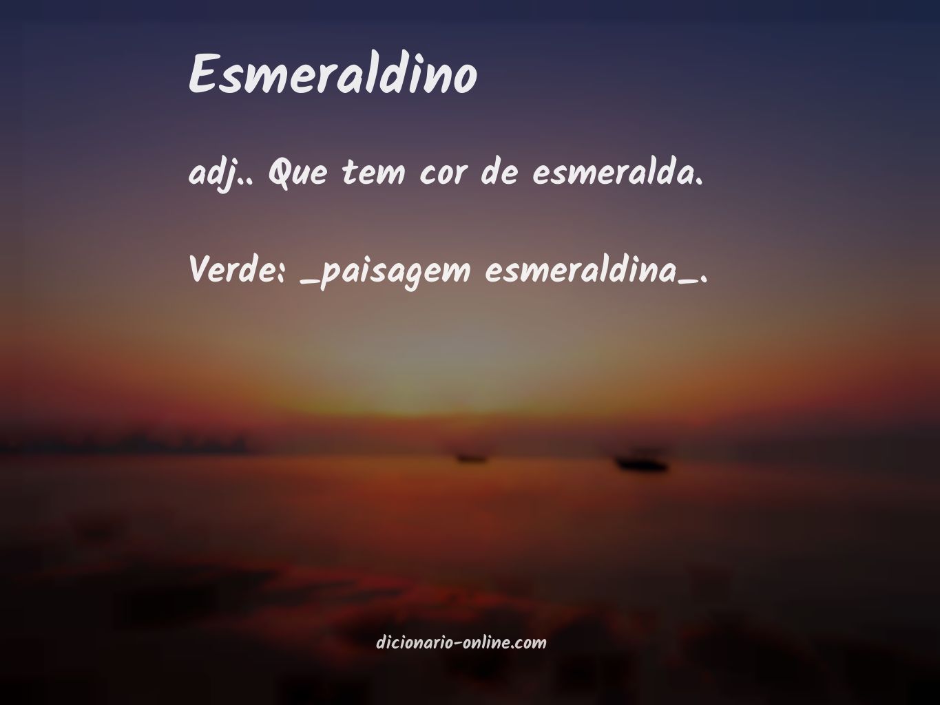 Significado de esmeraldino