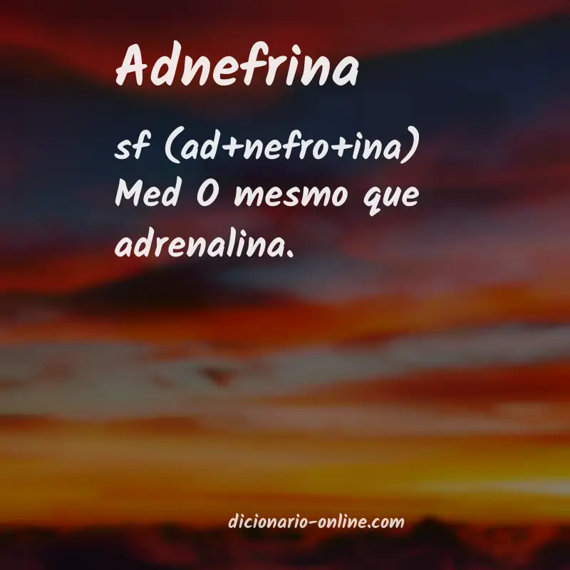 Significado de adnefrina