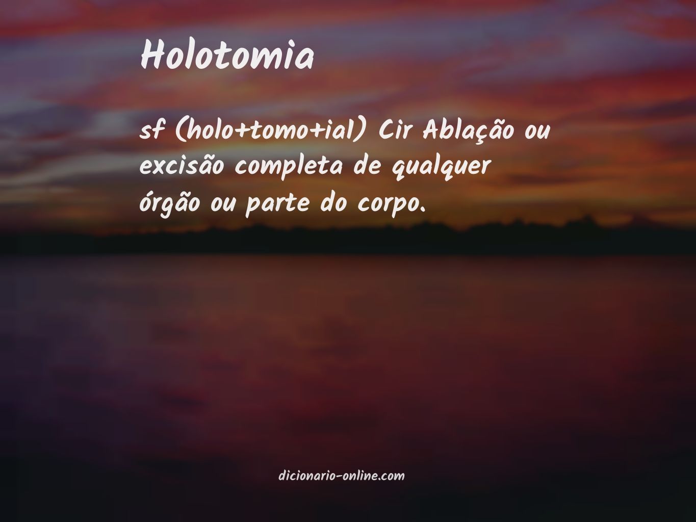 Significado de holotomia