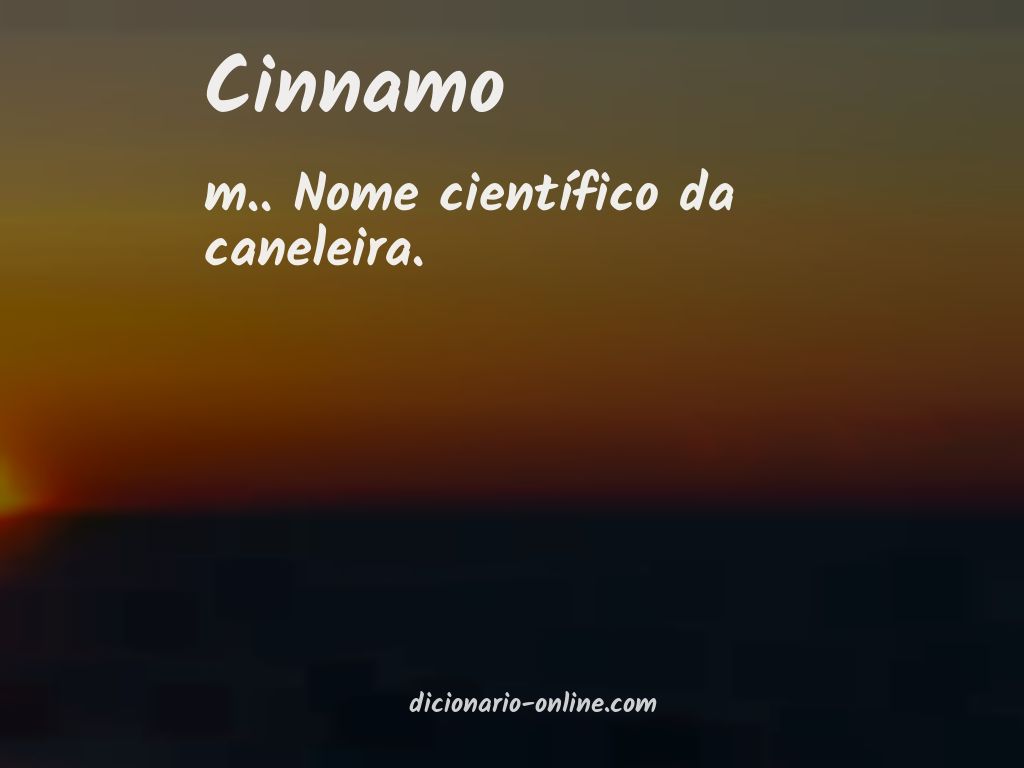 Significado de cinnamo