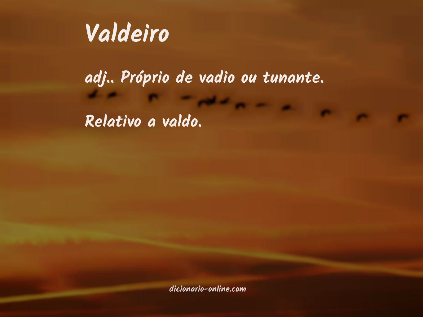 Significado de valdeiro