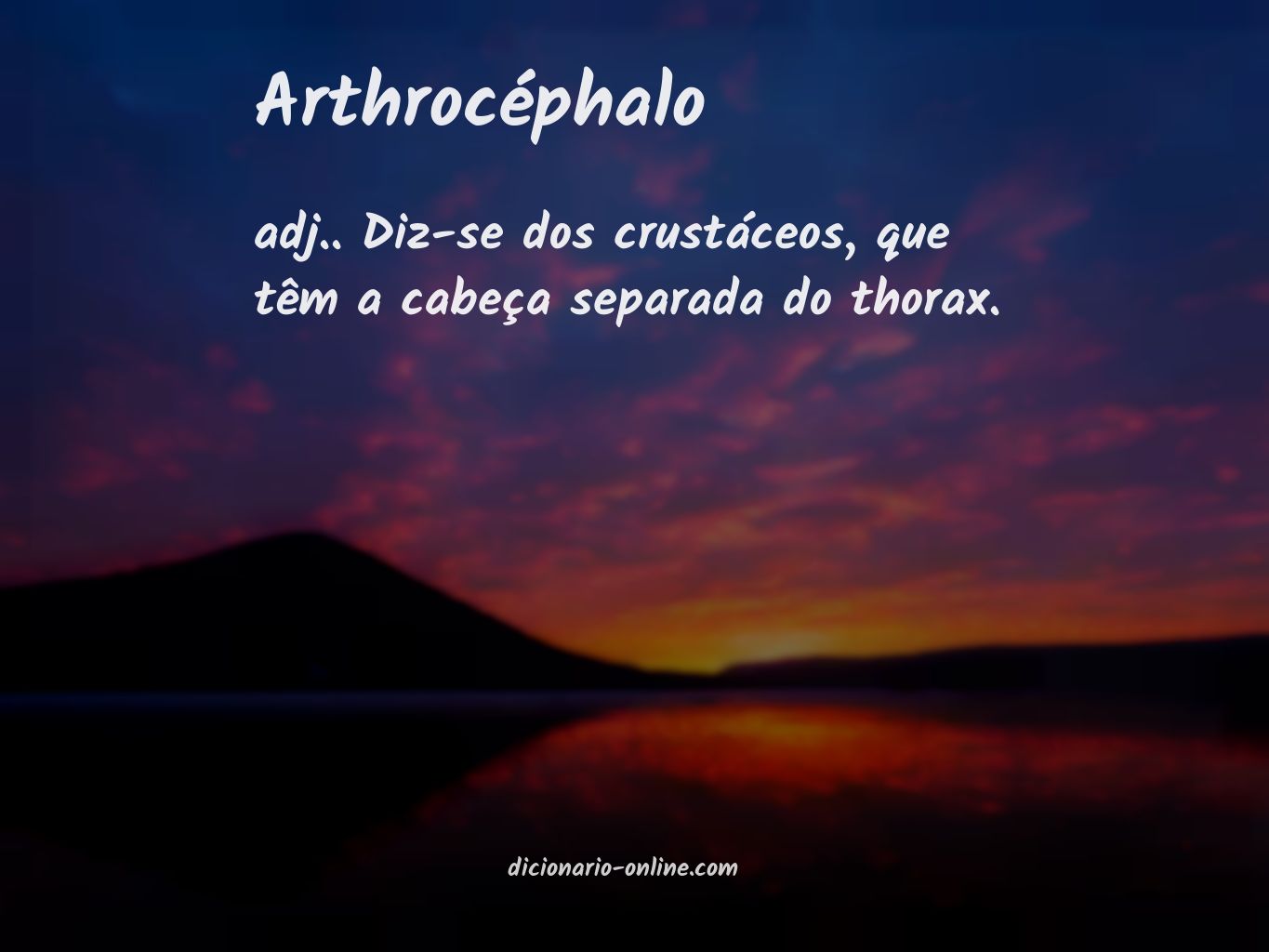 Significado de arthrocéphalo