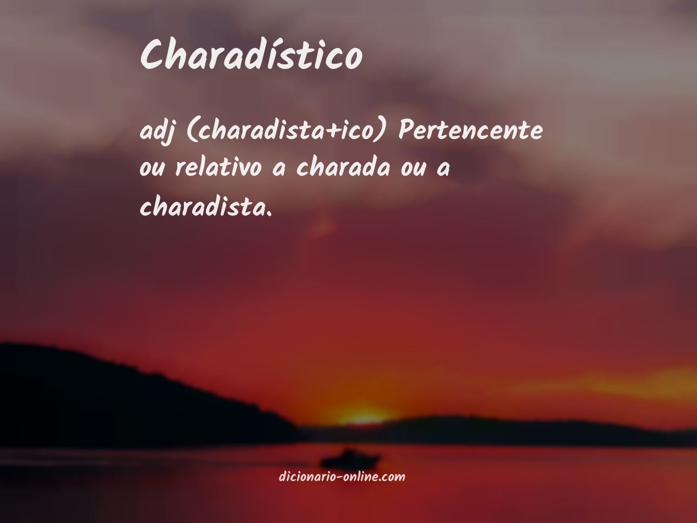 Significado de charadístico