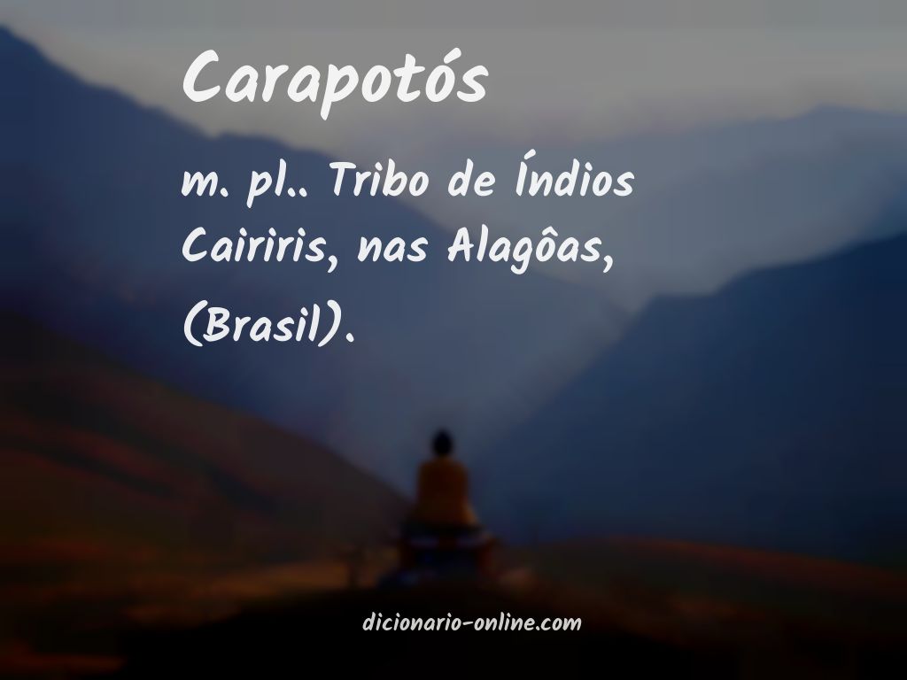 Significado de carapotós