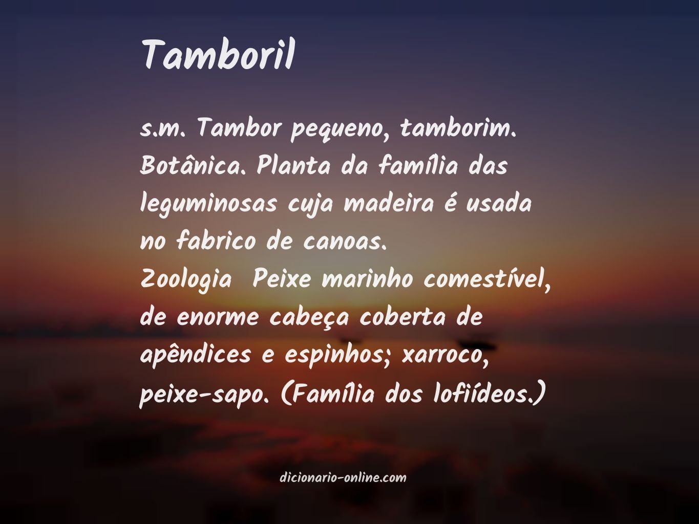 Significado de tamboril