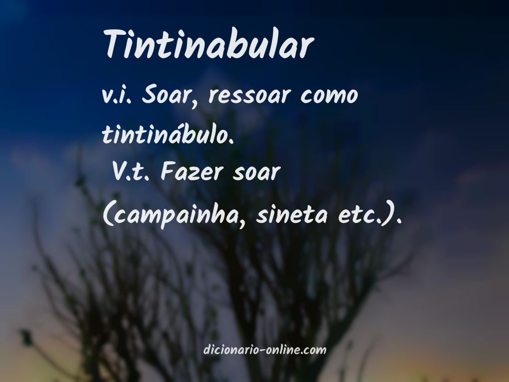 Significado de tintinabular