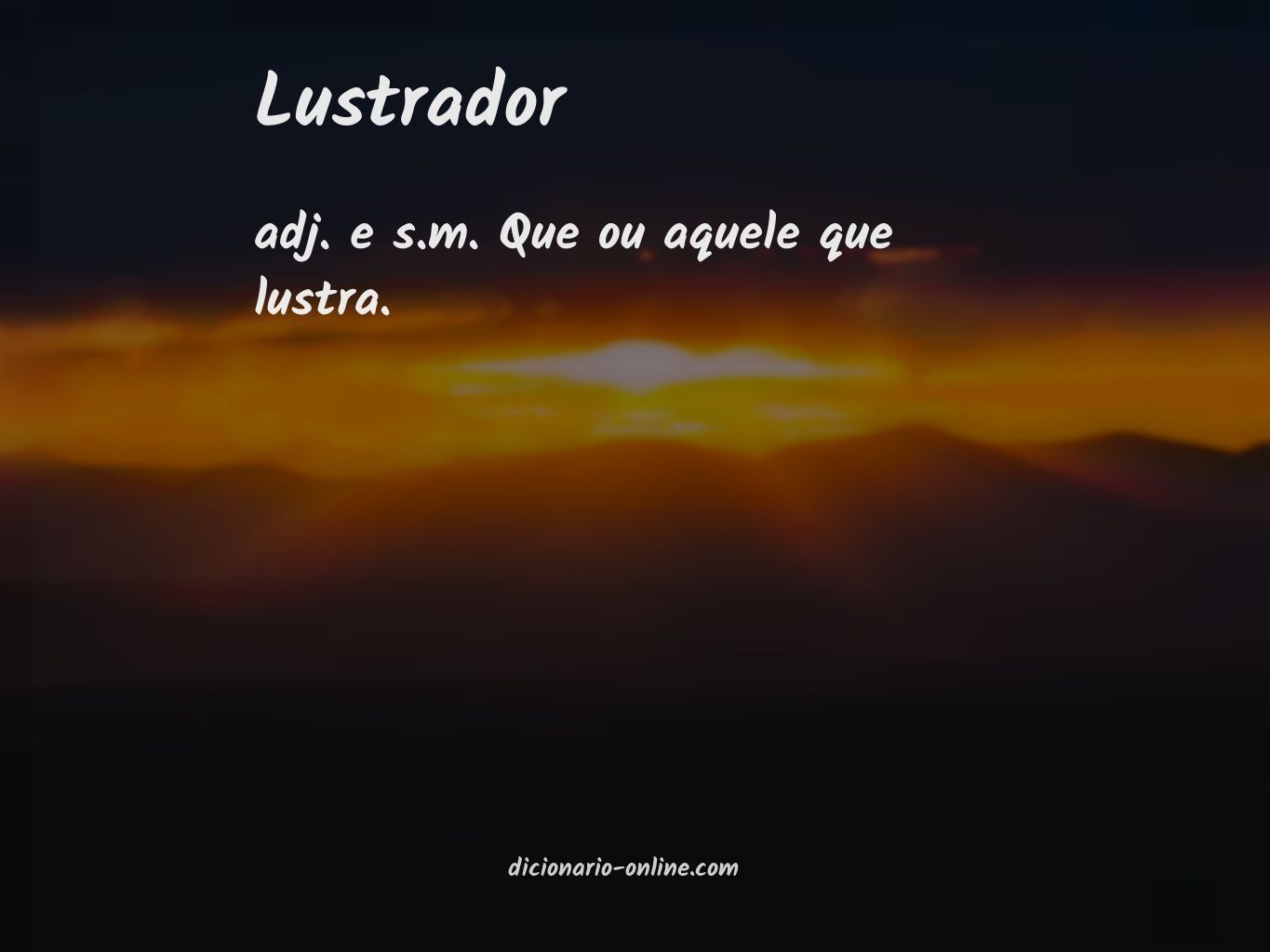 Significado de lustrador