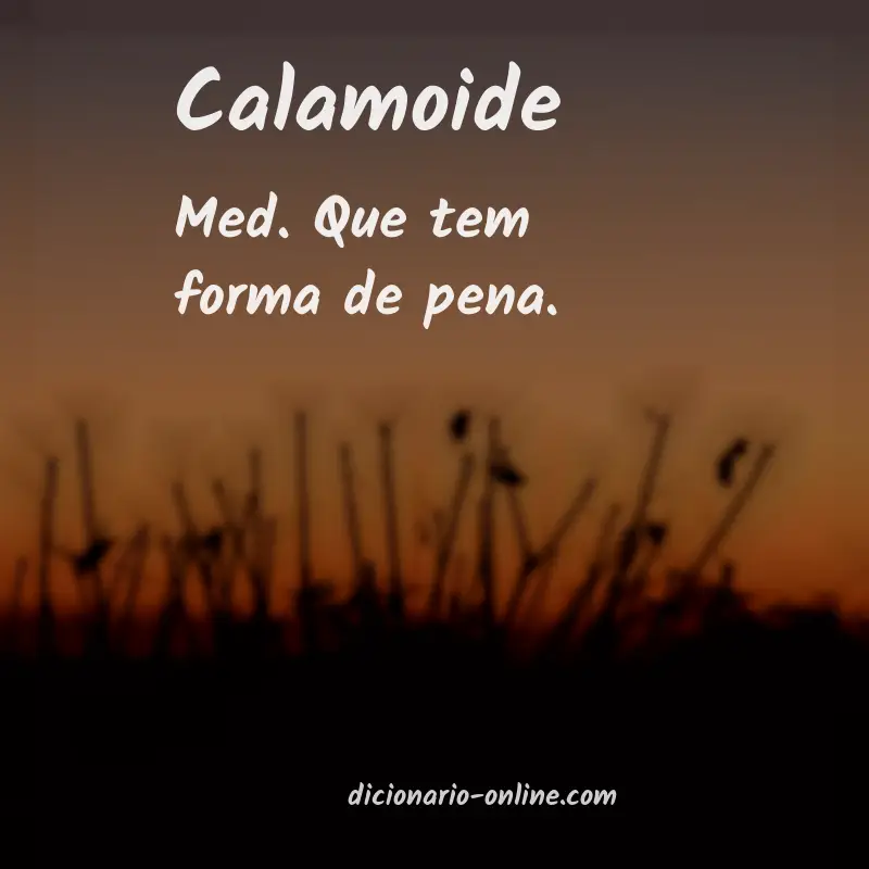 Significado de calamoide