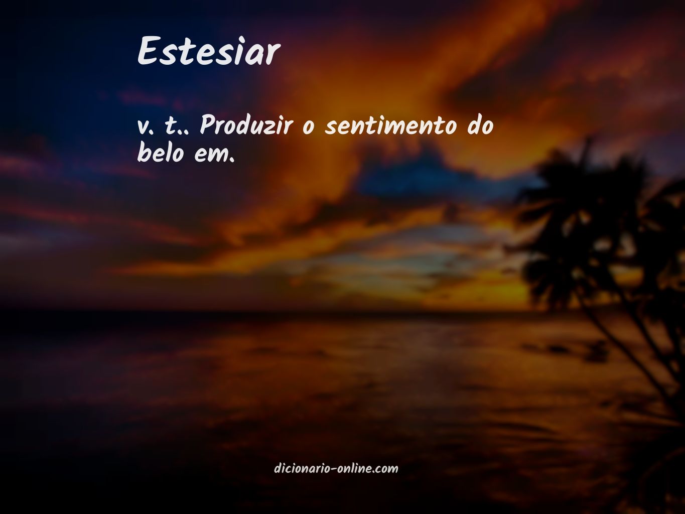 Significado de estesiar