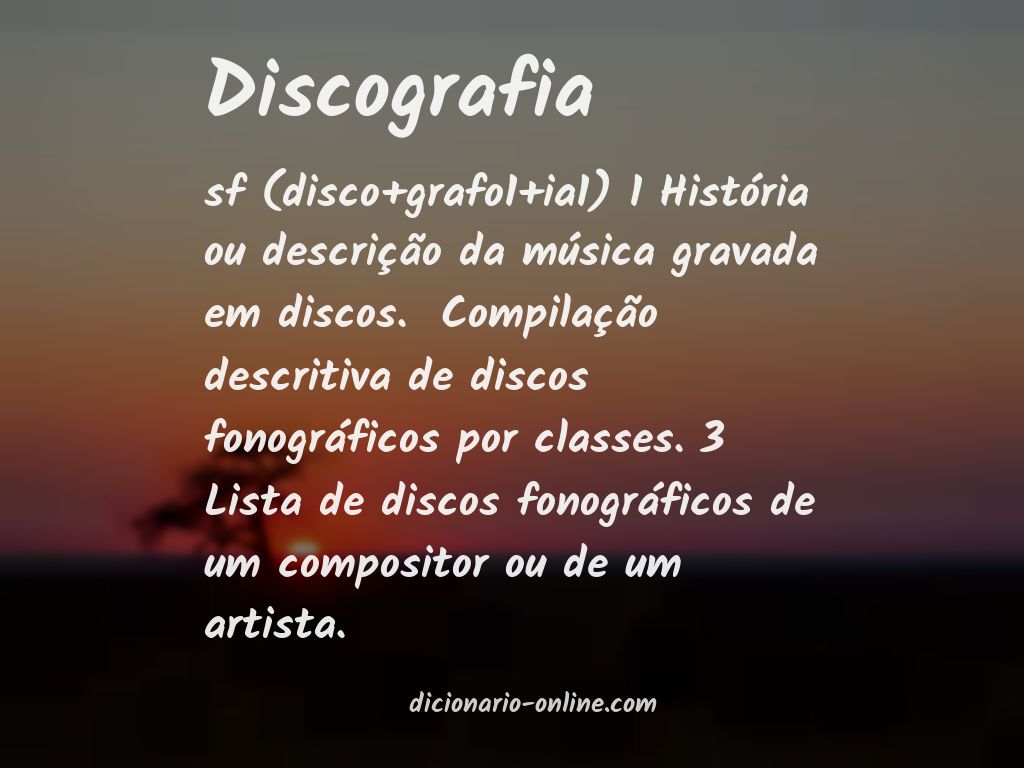 Significado de discografia