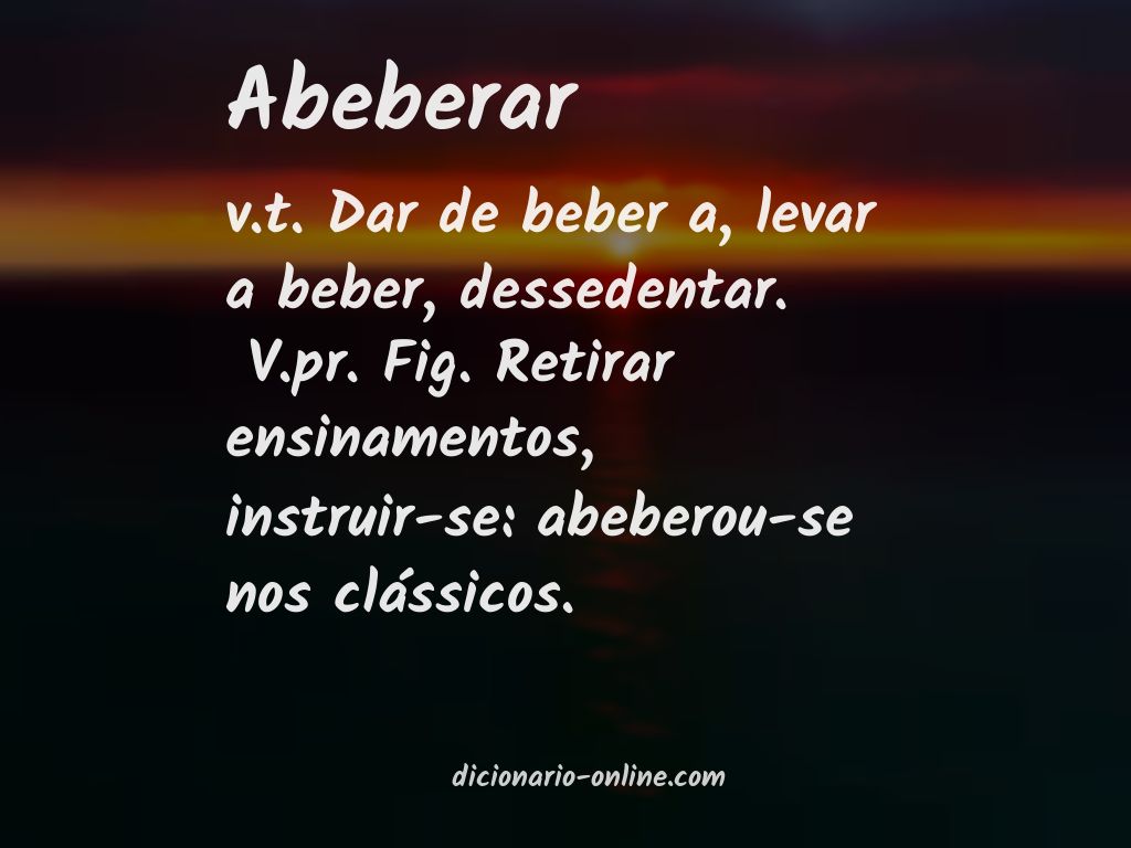 Significado de abeberar