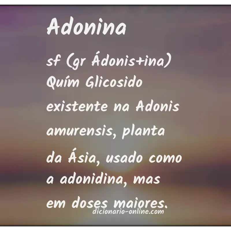 Significado de adonina