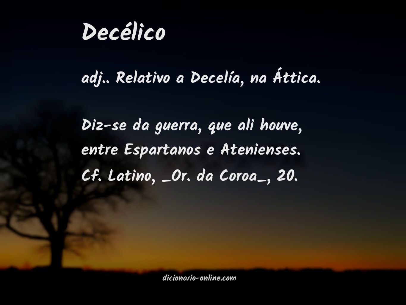 Significado de decélico