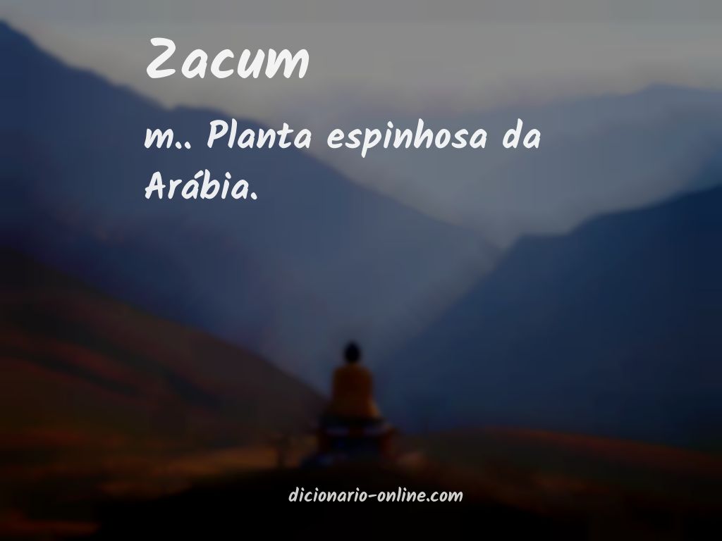 Significado de zacum