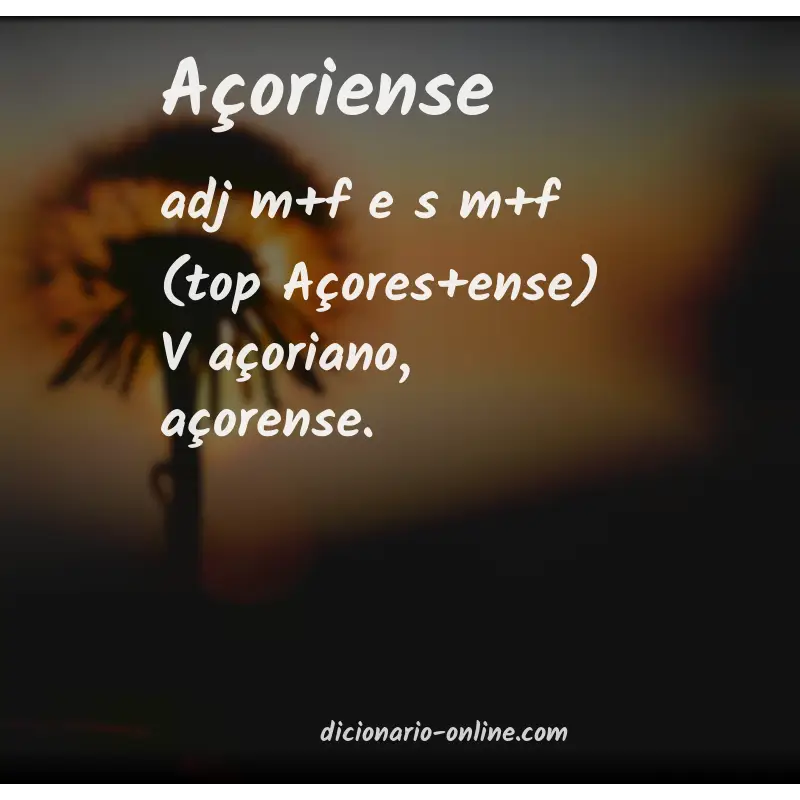 Significado de açoriense