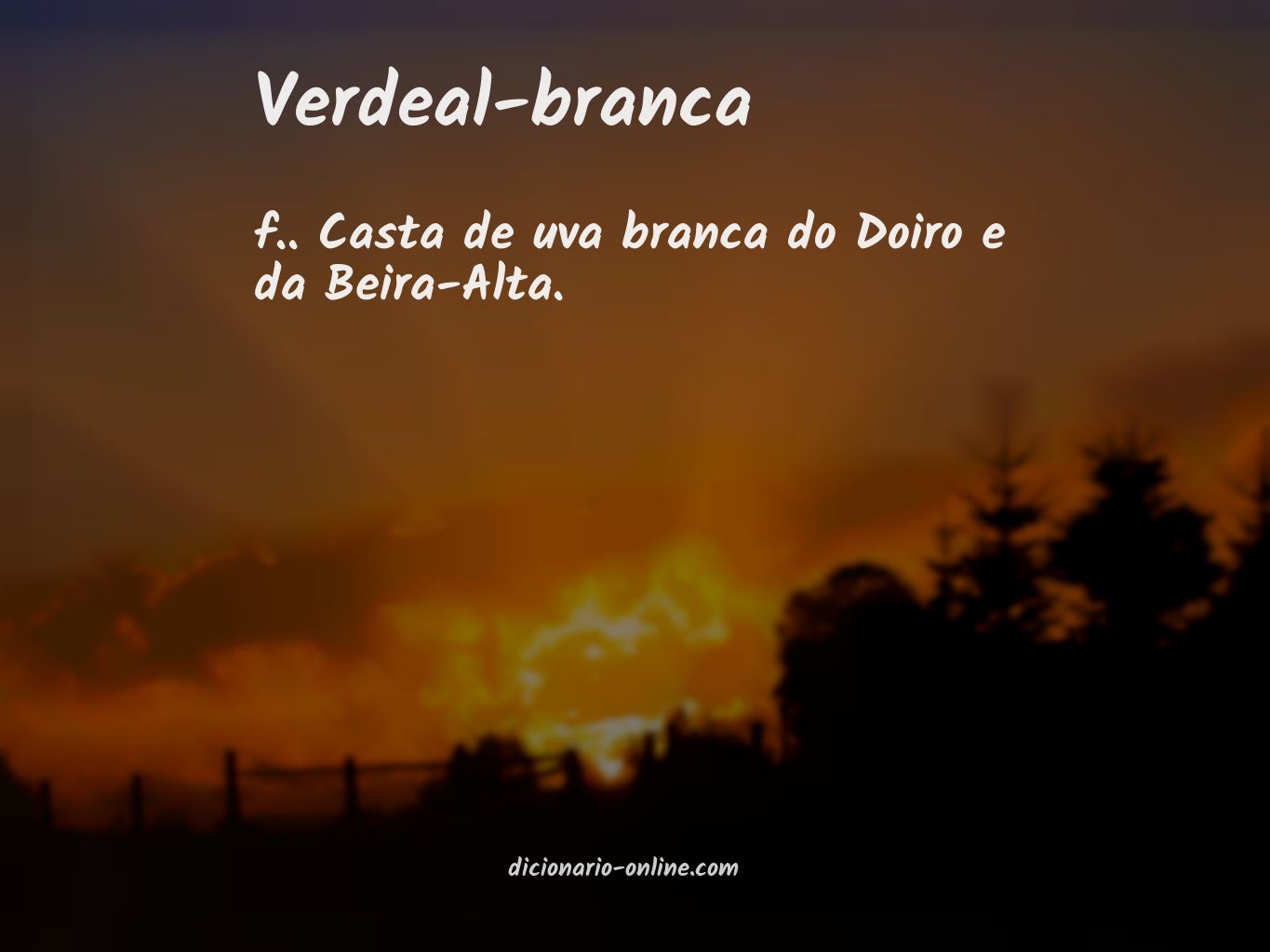 Significado de verdeal-branca