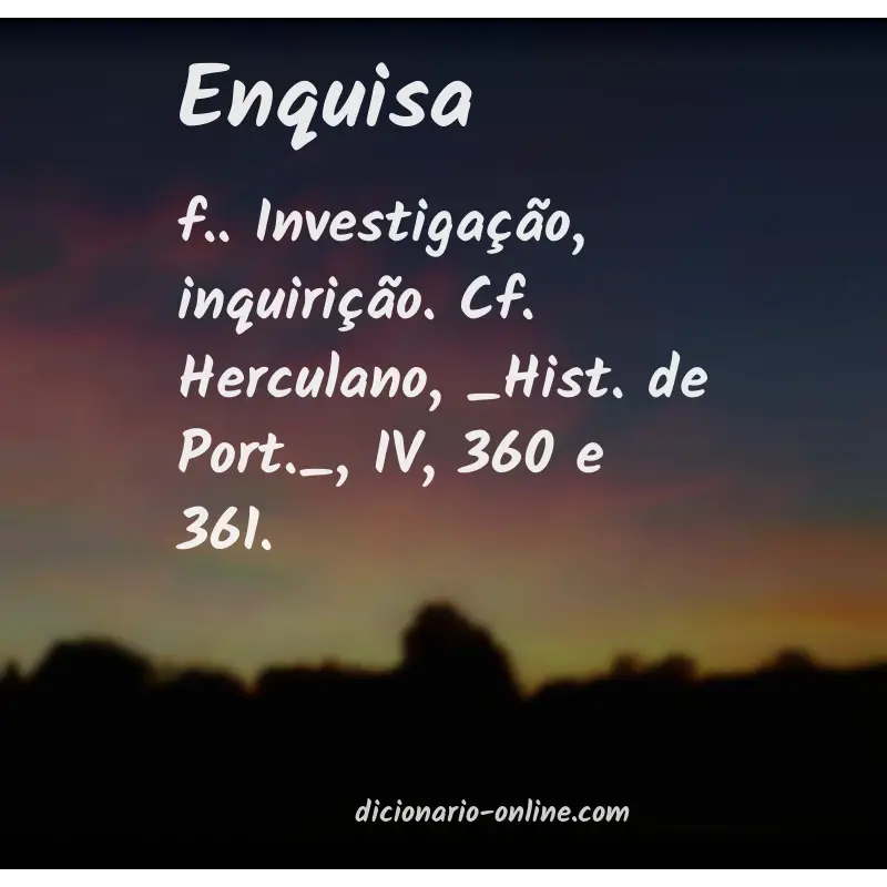 Significado de enquisa